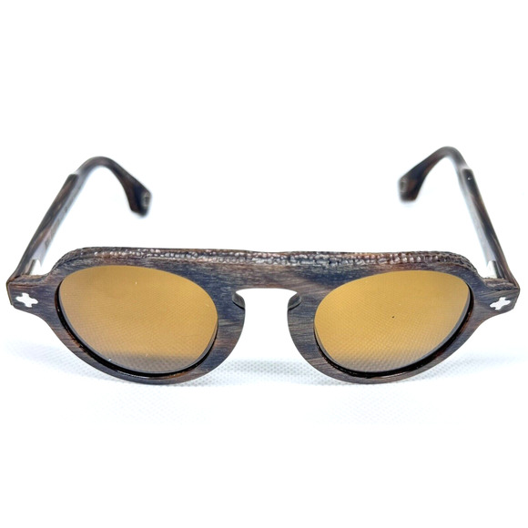 $635 BLAKE KUWAHARA MOCKER BROWN HORN SUN STERLING SILVER SUNGLASSES LIMITED! - Picture 4 of 11